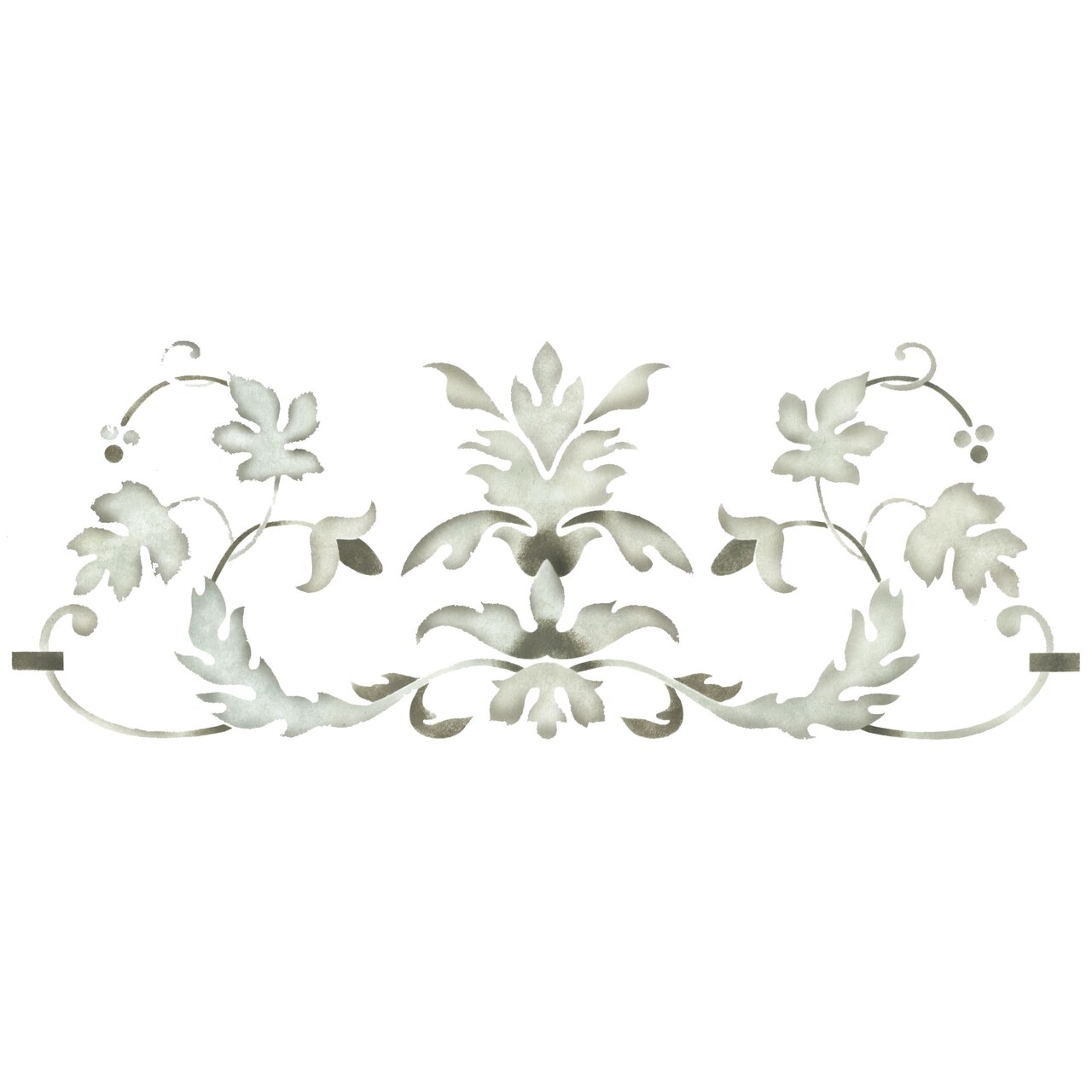 Leaf Scroll Wall Stencil | 2503 by Designer Stencils | Floral Stencils | Reusable Art Craft Stencils for Painting on Walls, Canvas, Wood | Reusable Plastic Paint Stencil for Home Makeover | Easy to Use & Clean Art Stencil